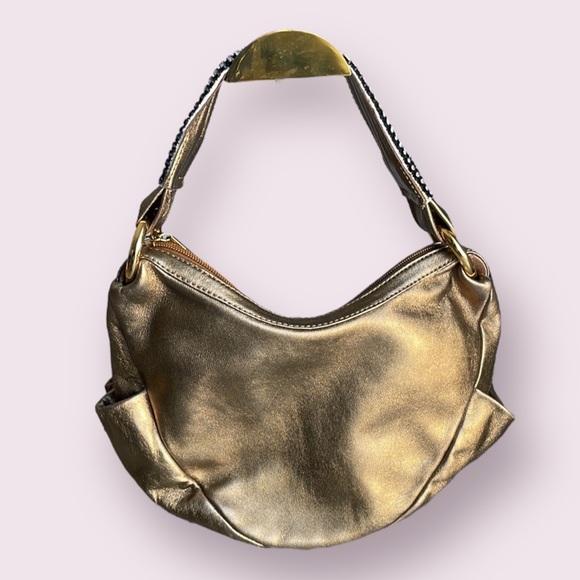 DXtouch Handbags - DXtouch Gold Leather Shoulder Bag